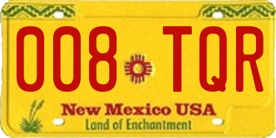 NM license plate 008TQR