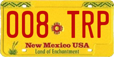 NM license plate 008TRP