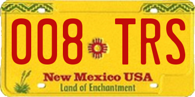 NM license plate 008TRS