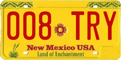 NM license plate 008TRY