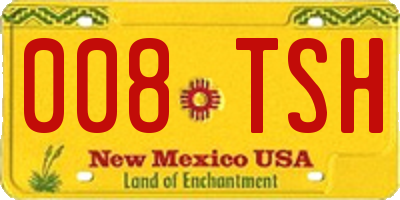 NM license plate 008TSH