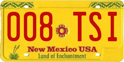 NM license plate 008TSI