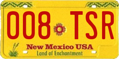 NM license plate 008TSR
