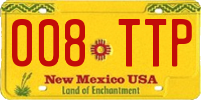 NM license plate 008TTP