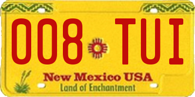 NM license plate 008TUI
