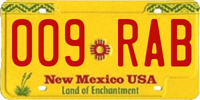 NM license plate 009RAB