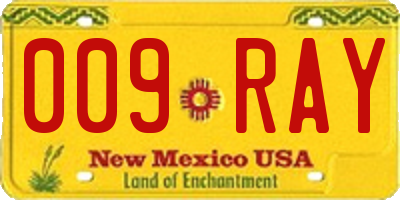 NM license plate 009RAY