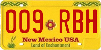 NM license plate 009RBH