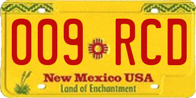 NM license plate 009RCD