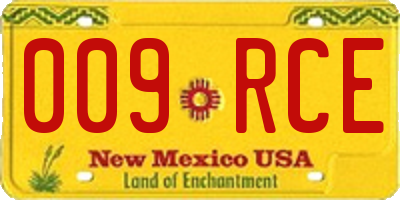 NM license plate 009RCE