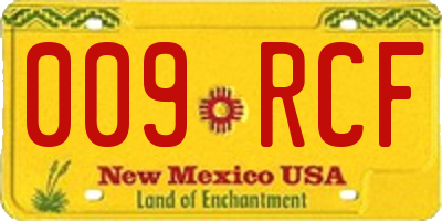 NM license plate 009RCF