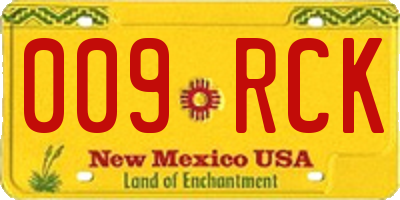 NM license plate 009RCK