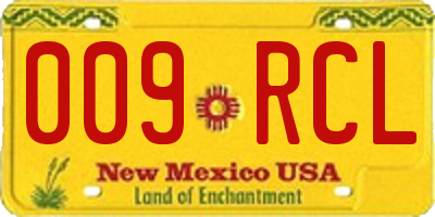 NM license plate 009RCL