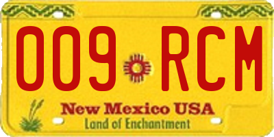 NM license plate 009RCM