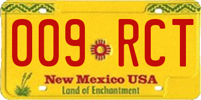 NM license plate 009RCT