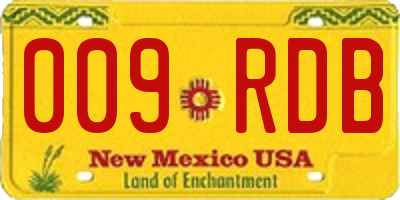 NM license plate 009RDB