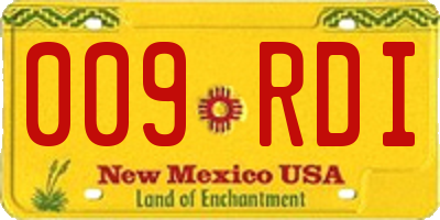 NM license plate 009RDI