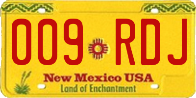 NM license plate 009RDJ