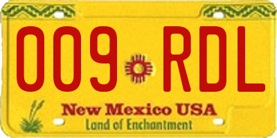 NM license plate 009RDL