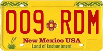 NM license plate 009RDM