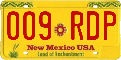 NM license plate 009RDP