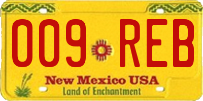 NM license plate 009REB