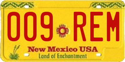NM license plate 009REM