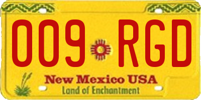 NM license plate 009RGD