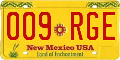 NM license plate 009RGE