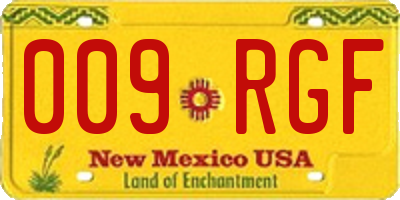 NM license plate 009RGF