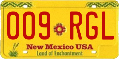 NM license plate 009RGL