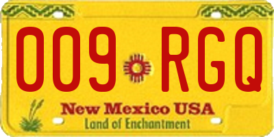NM license plate 009RGQ