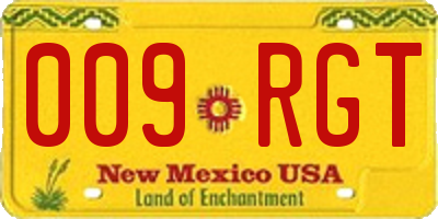 NM license plate 009RGT