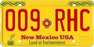 NM license plate 009RHC