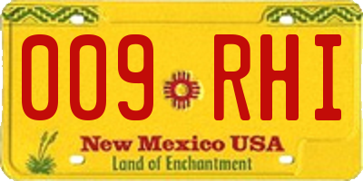 NM license plate 009RHI