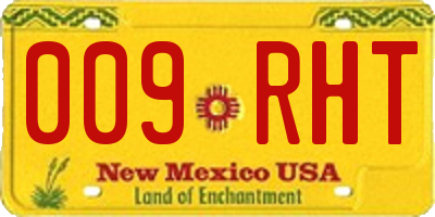 NM license plate 009RHT
