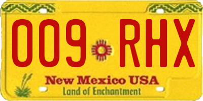 NM license plate 009RHX