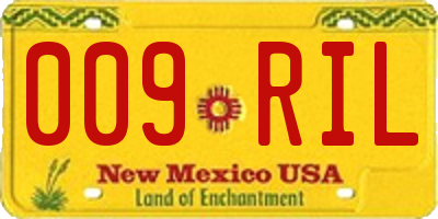 NM license plate 009RIL