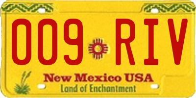 NM license plate 009RIV