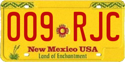 NM license plate 009RJC