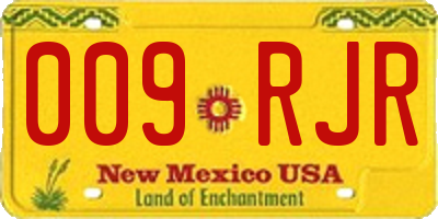 NM license plate 009RJR