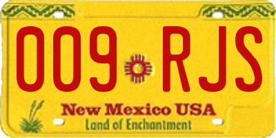 NM license plate 009RJS