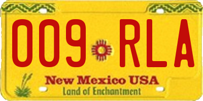 NM license plate 009RLA
