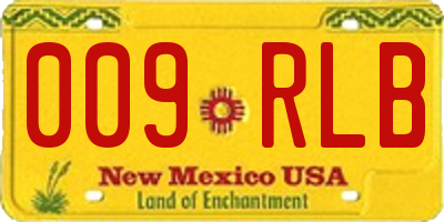 NM license plate 009RLB