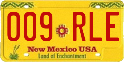 NM license plate 009RLE