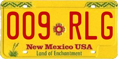 NM license plate 009RLG