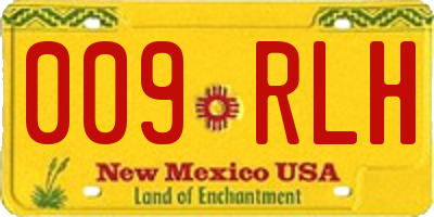 NM license plate 009RLH
