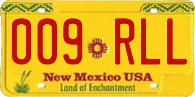 NM license plate 009RLL