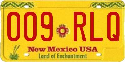 NM license plate 009RLQ