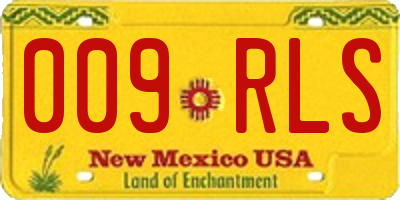 NM license plate 009RLS